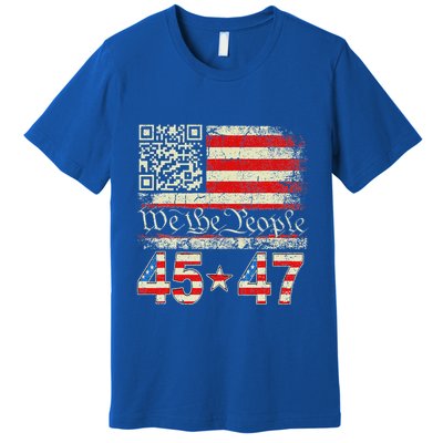 Qr President Trump 4547 Dancing Code Premium T-Shirt