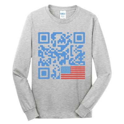 Qr President Trump 4547 Trump Dancing Code Tall Long Sleeve T-Shirt