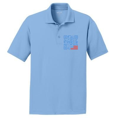 Qr President Trump 4547 Trump Dancing Code PosiCharge RacerMesh Polo