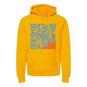 Qr President Trump 4547 Trump Dancing Code Premium Hoodie