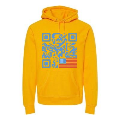 Qr President Trump 4547 Trump Dancing Code Premium Hoodie