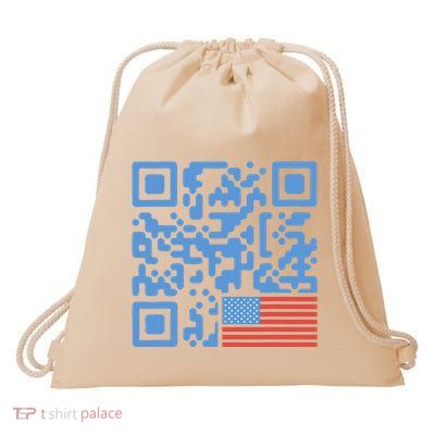 Qr President Trump 4547 Trump Dancing Code Drawstring Bag