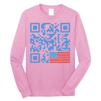 Qr President Trump 4547 Trump Dancing Code Long Sleeve Shirt