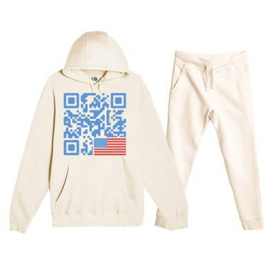 Qr President Trump 4547 Trump Dancing Code Premium Hooded Sweatsuit Set