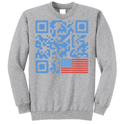 Qr President Trump 4547 Trump Dancing Code Tall Sweatshirt