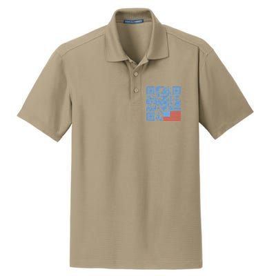 Qr President Trump 4547 Trump Dancing Code Dry Zone Grid Polo