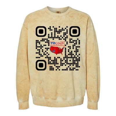 Qr President Trump 4547 Trump Dancing Code Colorblast Crewneck Sweatshirt