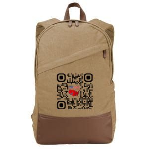 Qr President Trump 4547 Trump Dancing Code Cotton Canvas Backpack