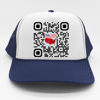 Qr President Trump 4547 Trump Dancing Code Trucker Hat