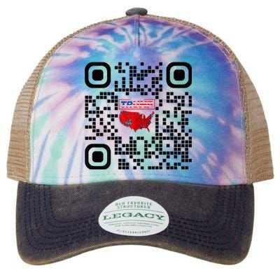 Qr President Trump 4547 Trump Dancing Code Legacy Tie Dye Trucker Hat