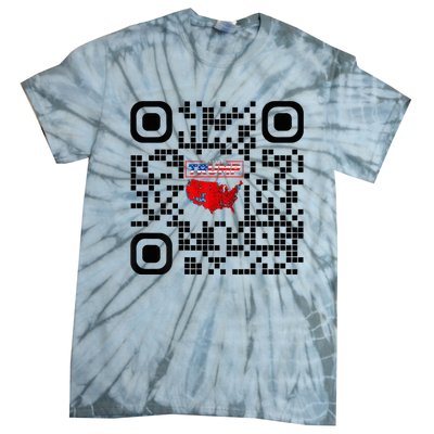 Qr President Trump 4547 Trump Dancing Code Tie-Dye T-Shirt