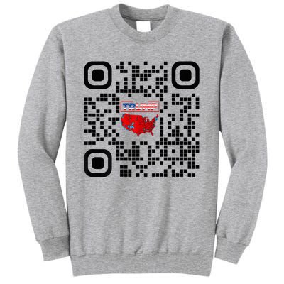 Qr President Trump 4547 Trump Dancing Code Tall Sweatshirt