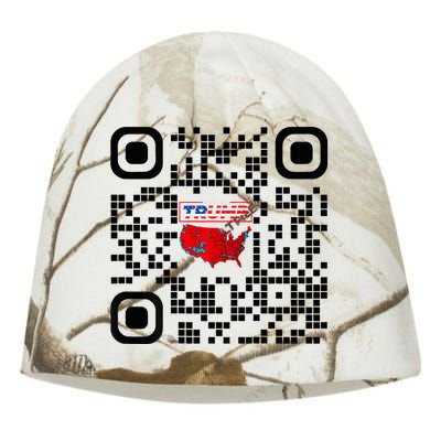 Qr President Trump 4547 Trump Dancing Code Kati - Camo Knit Beanie