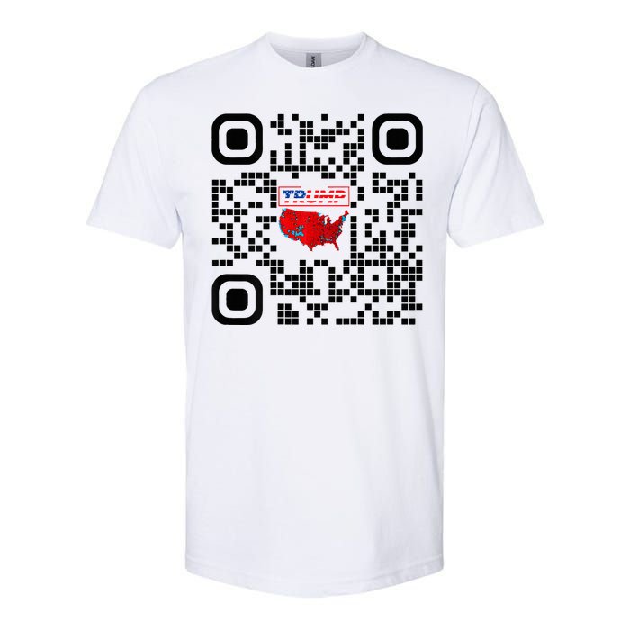 Qr President Trump 4547 Trump Dancing Code Softstyle CVC T-Shirt