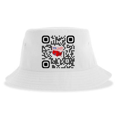 Qr President Trump 4547 Trump Dancing Code Sustainable Bucket Hat