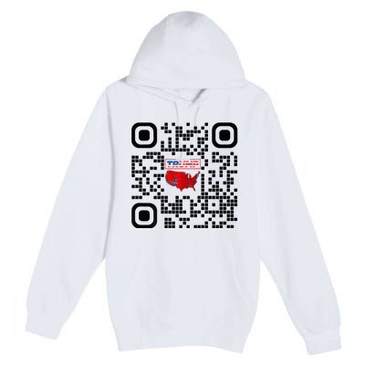 Qr President Trump 4547 Trump Dancing Code Premium Pullover Hoodie