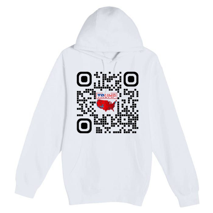 Qr President Trump 4547 Trump Dancing Code Premium Pullover Hoodie