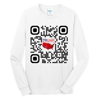 Qr President Trump 4547 Trump Dancing Code Tall Long Sleeve T-Shirt