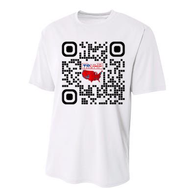 Qr President Trump 4547 Trump Dancing Code Performance Sprint T-Shirt