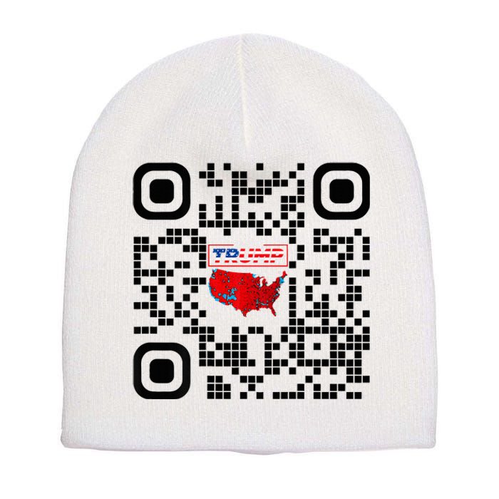 Qr President Trump 4547 Trump Dancing Code Short Acrylic Beanie