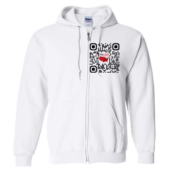 Qr President Trump 4547 Trump Dancing Code Full Zip Hoodie