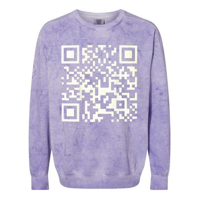 Qr President Trump 4547 Dancing Code Colorblast Crewneck Sweatshirt