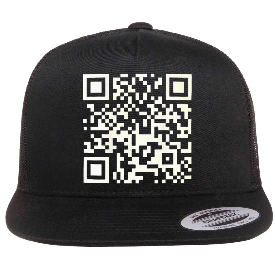 Qr President Trump 4547 Dancing Code Flat Bill Trucker Hat
