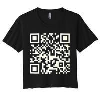 Qr President Trump 4547 Dancing Code Women's Crop Top Tee