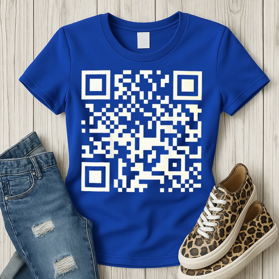 Qr President Trump 4547 Dancing Code Womens T-Shirt