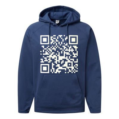 Qr President Trump 4547 Dancing Code Performance Fleece Hoodie