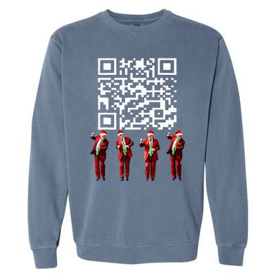 Qr President Trump 4547 Trump Dancing Code Garment-Dyed Sweatshirt