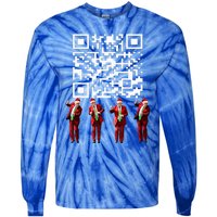 Qr President Trump 4547 Trump Dancing Code Tie-Dye Long Sleeve Shirt