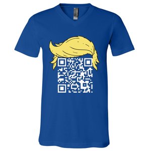 Qr President Trump Dance Code V-Neck T-Shirt