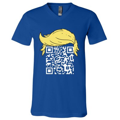 Qr President Trump Dance Code V-Neck T-Shirt