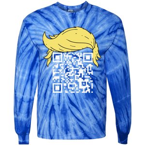 Qr President Trump Dance Code Tie-Dye Long Sleeve Shirt