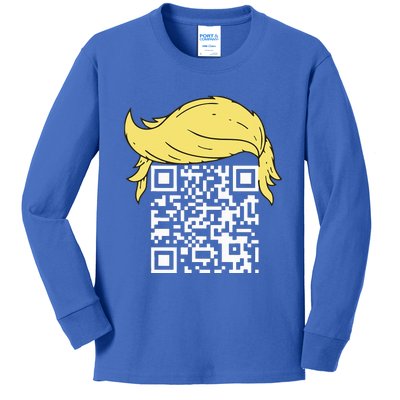 Qr President Trump Dance Code Kids Long Sleeve Shirt