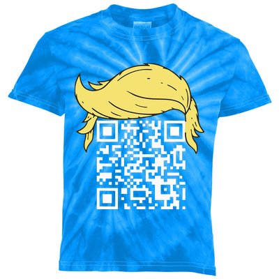 Qr President Trump Dance Code Kids Tie-Dye T-Shirt