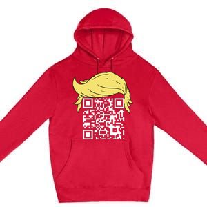 Qr President Trump Dance Code Premium Pullover Hoodie