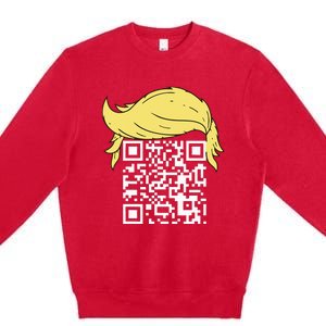 Qr President Trump Dance Code Premium Crewneck Sweatshirt