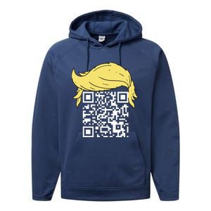 Qr President Trump Dance Code Performance Fleece Hoodie