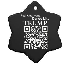 Qr President Trump 4547 Dancing Dance Moves Maga Ceramic Star Ornament