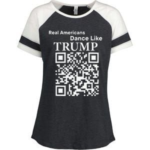 Qr President Trump 4547 Dancing Dance Moves Maga Enza Ladies Jersey Colorblock Tee