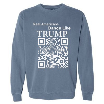 Qr President Trump 4547 Dancing Dance Moves Maga Garment-Dyed Sweatshirt