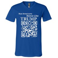 Qr President Trump 4547 Dancing Dance Moves Maga V-Neck T-Shirt