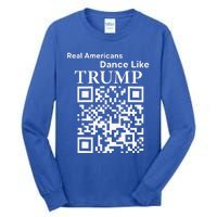 Qr President Trump 4547 Dancing Dance Moves Maga Tall Long Sleeve T-Shirt