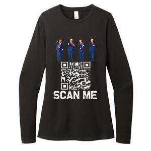 Qr President Trump 4547 Trump Dancing Code Womens CVC Long Sleeve Shirt