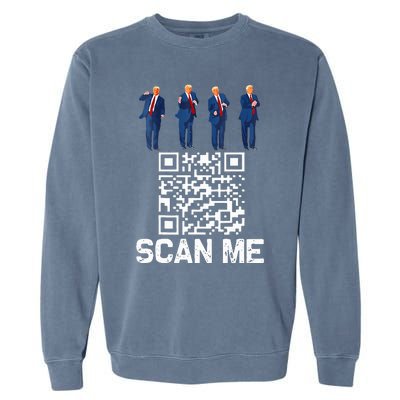 Qr President Trump 4547 Trump Dancing Code Garment-Dyed Sweatshirt