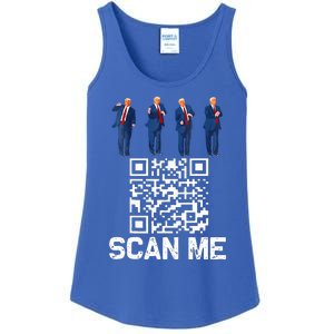 Qr President Trump 4547 Trump Dancing Code Ladies Essential Tank