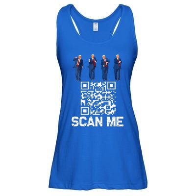 Qr President Trump 4547 Trump Dancing Code Ladies Essential Flowy Tank