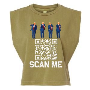 Qr President Trump 4547 Trump Dancing Code Garment-Dyed Women's Muscle Tee